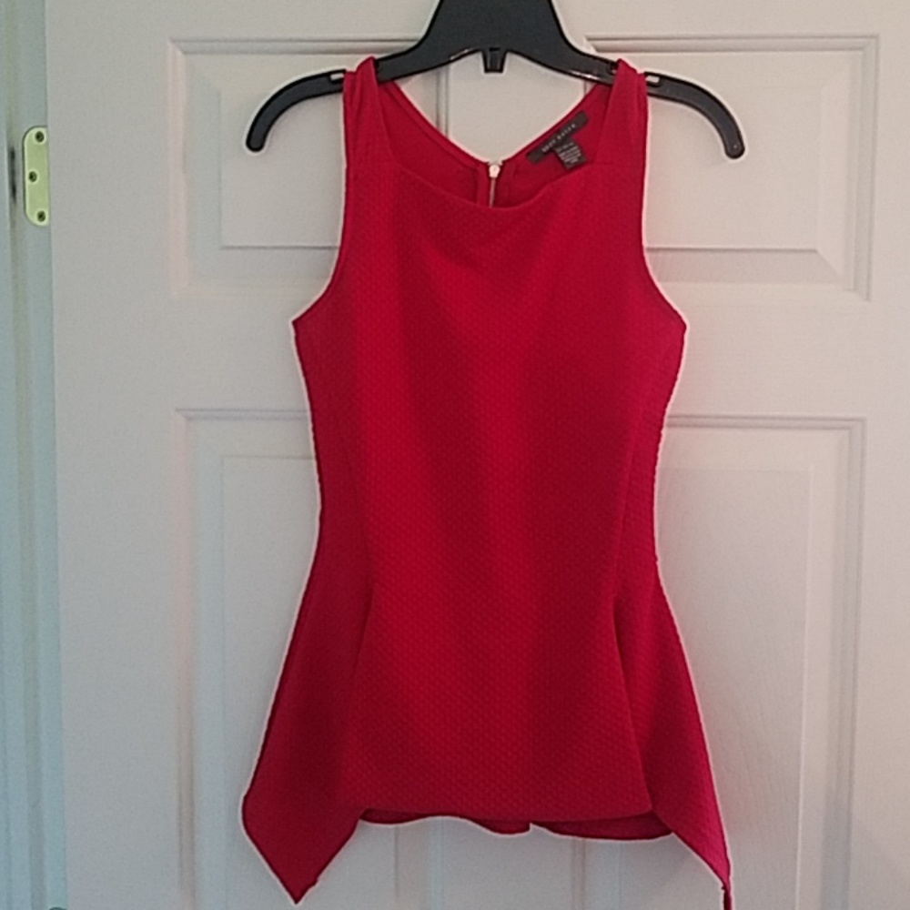 Red peplum top
